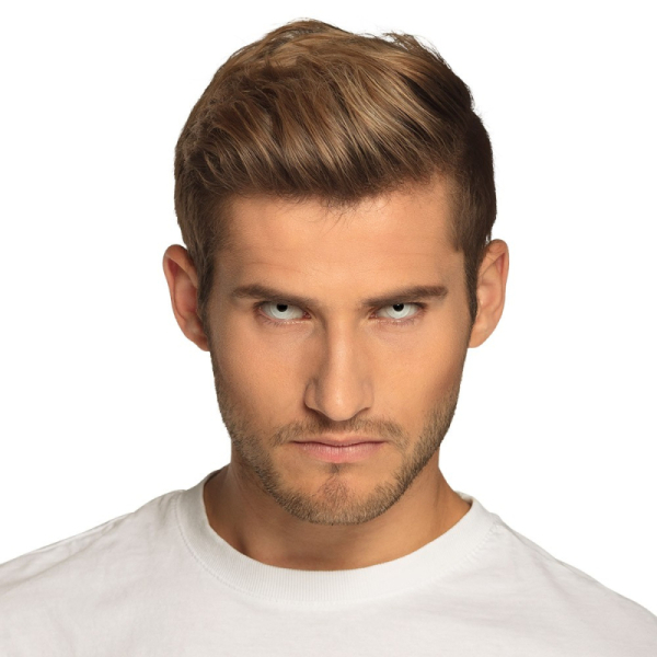 lentilles flash uv blanches homme