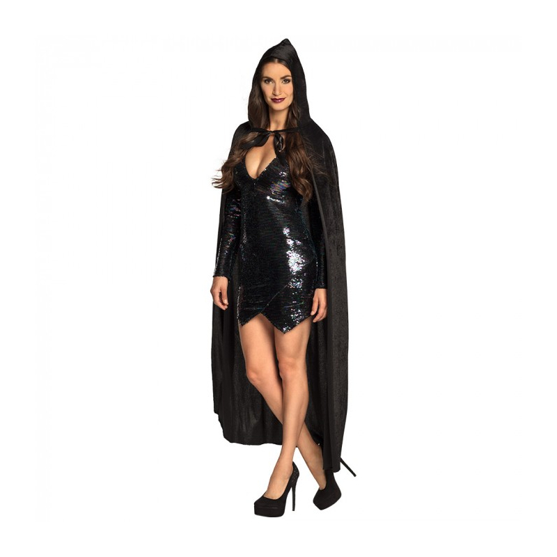 cape noire adulte femme