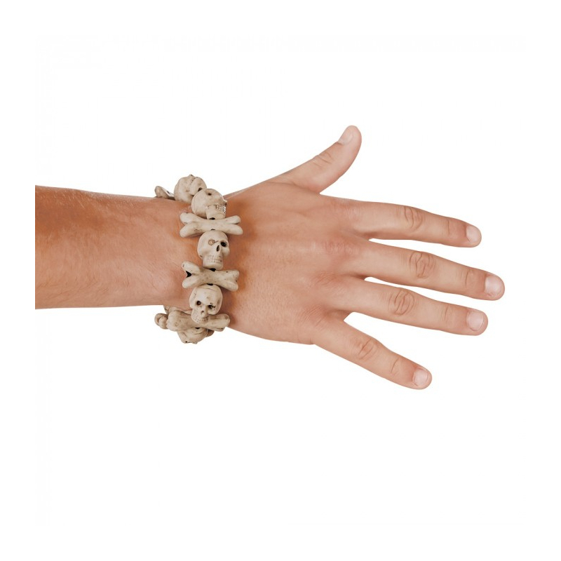 bracelet tete de mort main