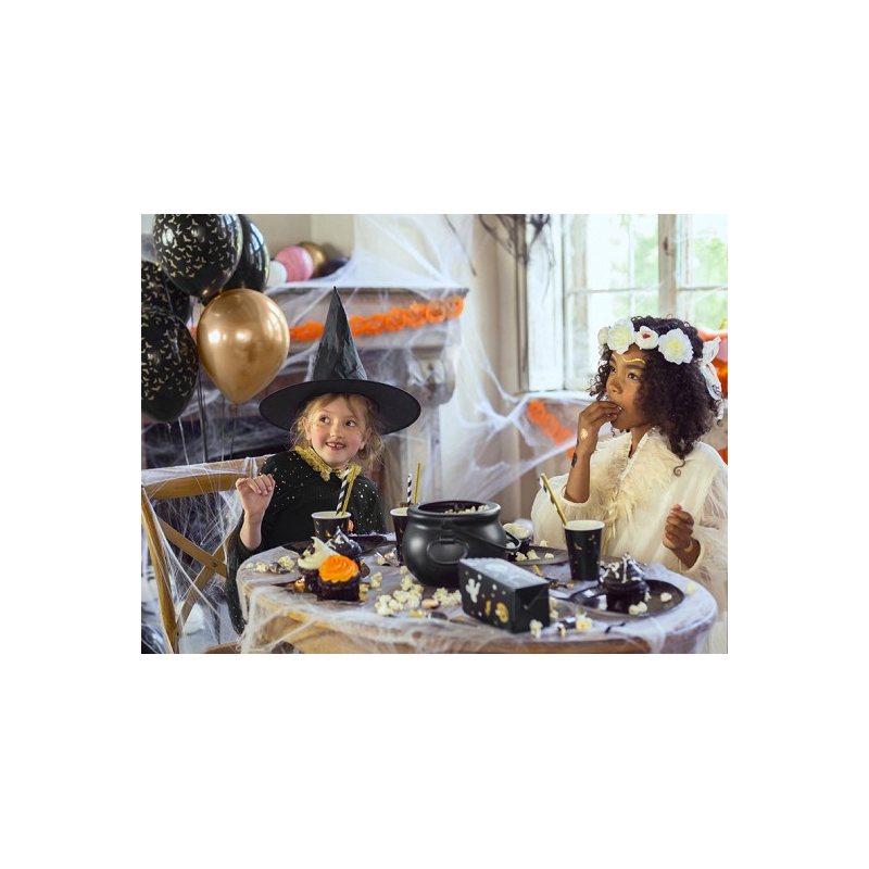 assiettes chat noir table