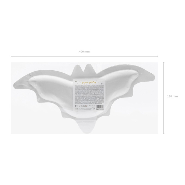 assiettes dorees chauve souris pack