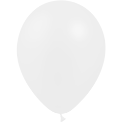 mini ballons blanc metallises