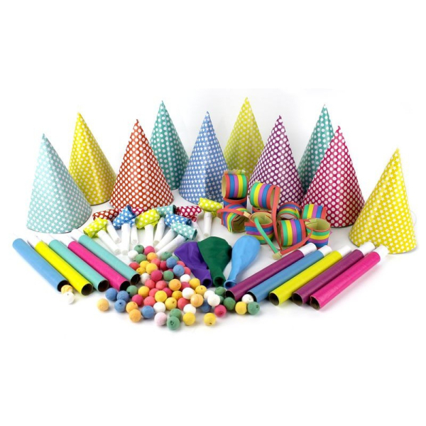 kit de fete cotillons happy color multicolore
