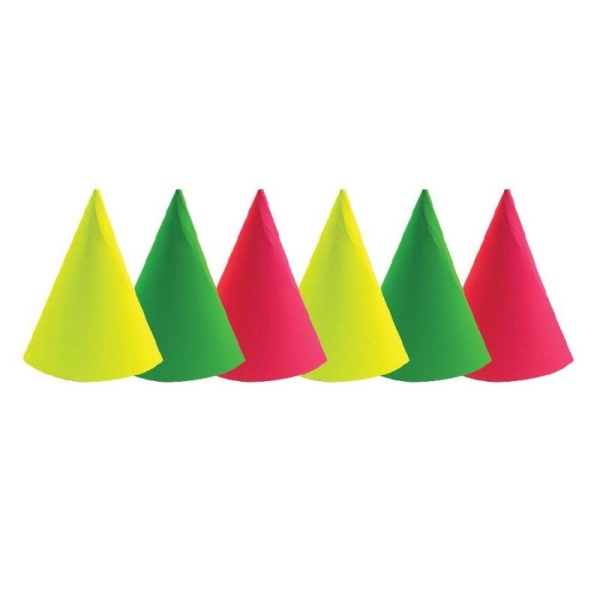 chapeaux pointus fluo