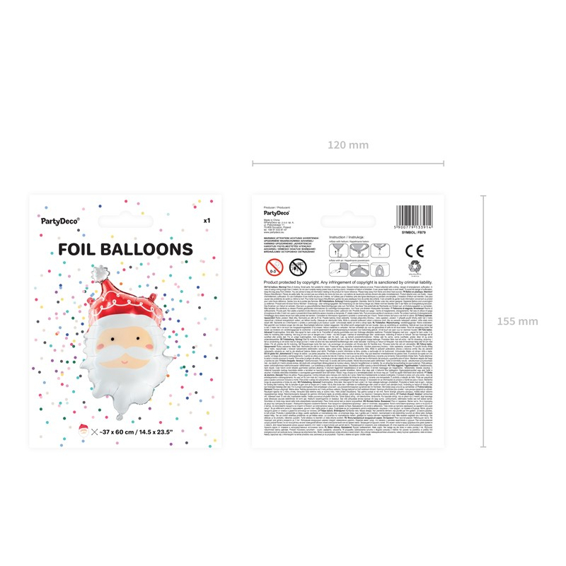 ballon aluminium pere noel pack