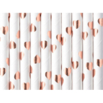 pailles blanches coeurs rose gold pailles blanches coeurs rose gold