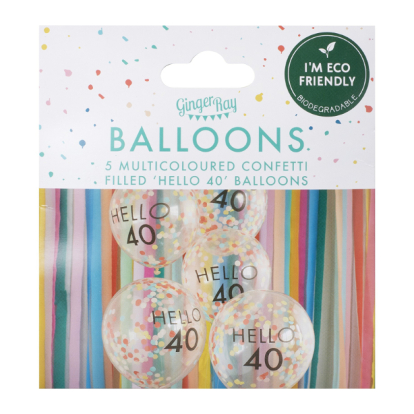 ballons anniversaire 40 pack