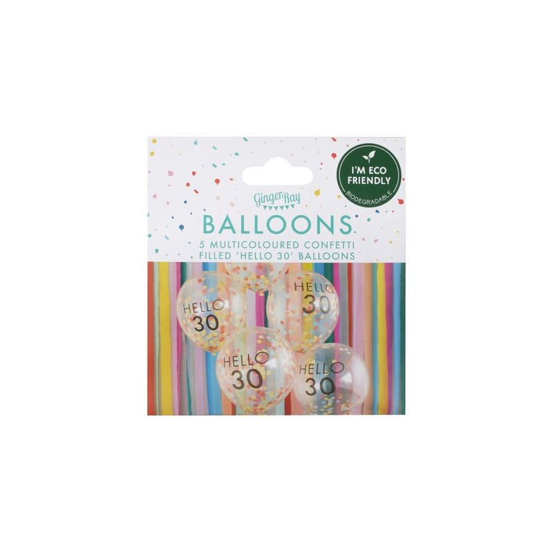 ballons anniversaires 30 pack