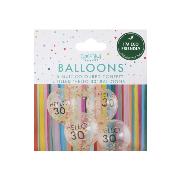 ballons anniversaires 30 pack