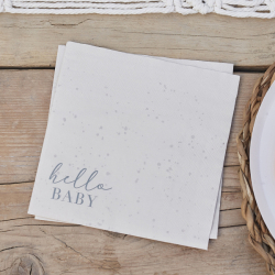 serviettes baby shower beige