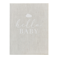 livre d'or baby shower lin neutre