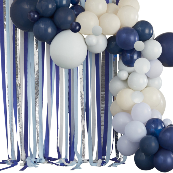 Kit d'arche de ballon bleu et nude