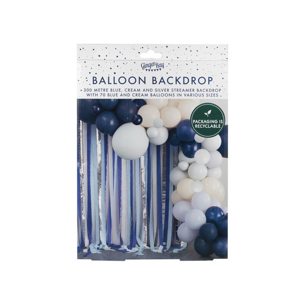 Kit d'arche de ballon bleu et nude