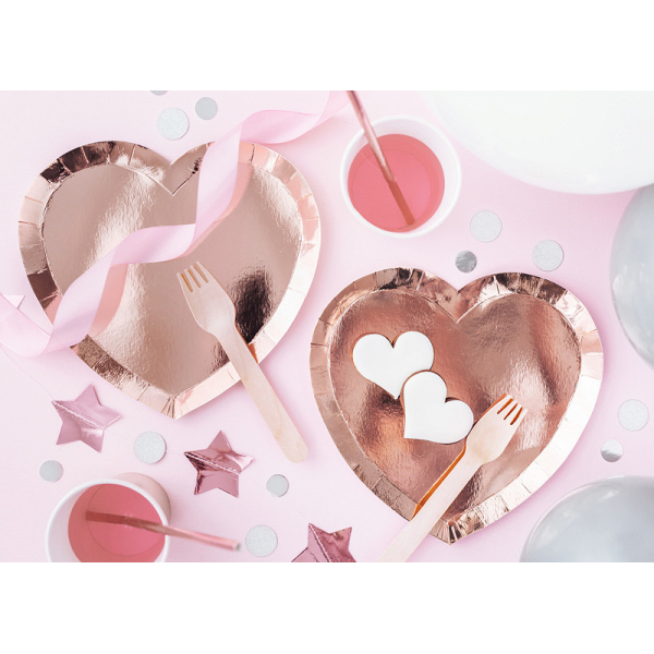 assiettes coeurs roses gold assiettes coeurs roses gold