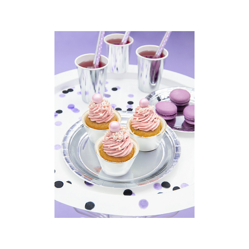 assiettes argents rondes