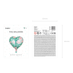 ballon vert coeur fleurs pack ballon vert coeur fleurs pack