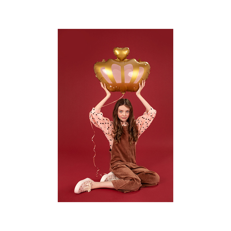 ballon couronne doree helium