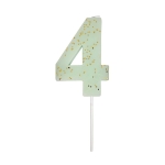 bougie chiffre 4 vert bougie chiffre 4 vert