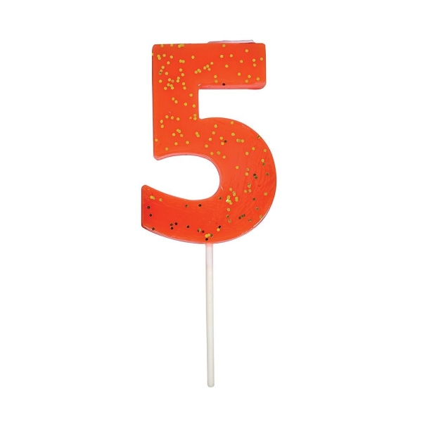 Bougie Chiffre 5 Pour Anniversaire - Décoration De Gâteau Originale Pour Enfant - Bougie 3D Étincelante Et Sécuritaire
