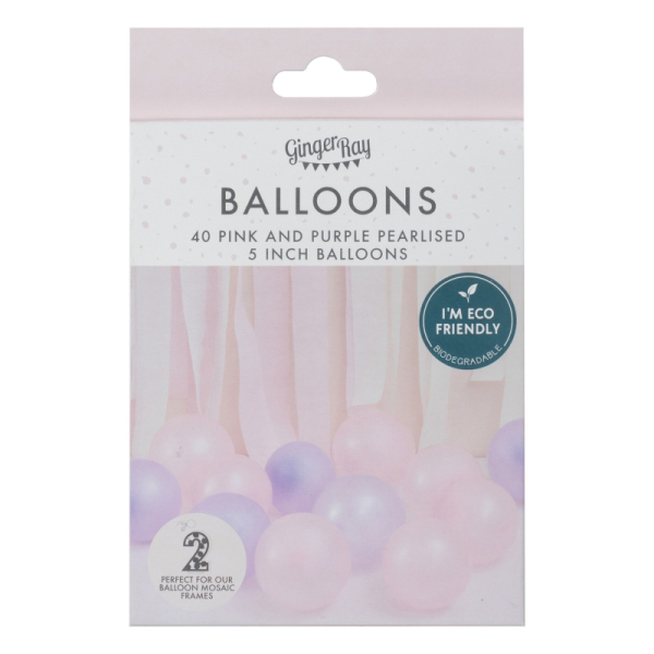 mini ballons rose et lilas pack