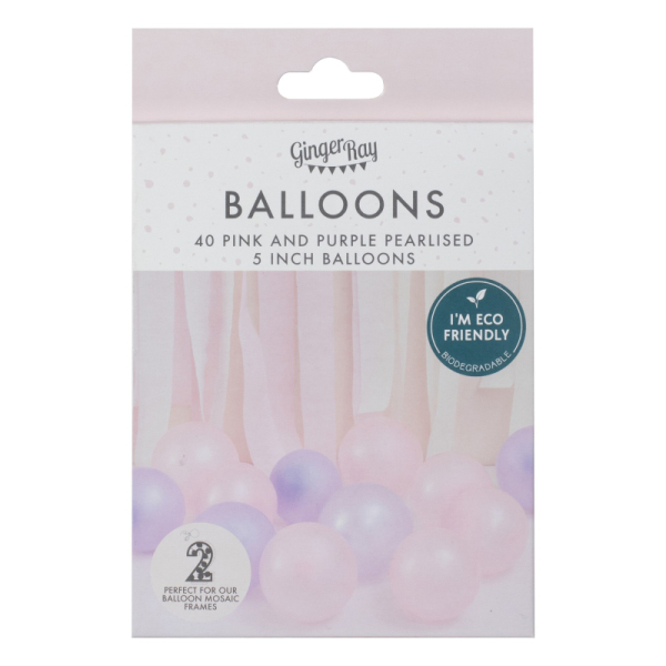 mini ballons rose et lilas pack