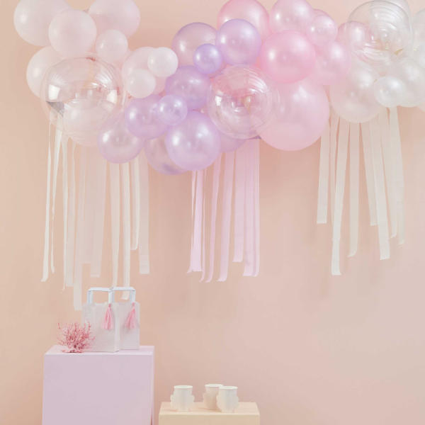 Kit décoration anniversaire - Arche de ballons pastel - Anniversaire pastel