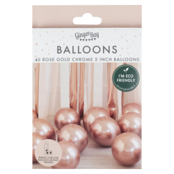 mini ballons chrome rose gold