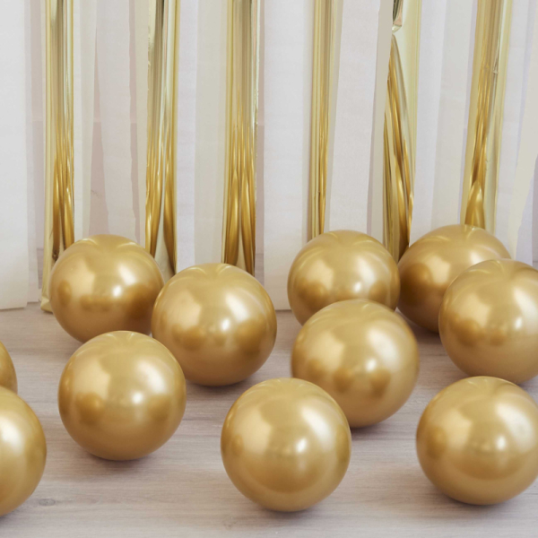 mini ballons chrome dore ambiance mini ballons chrome dore ambiance