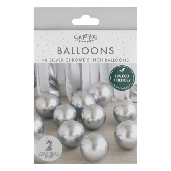 mini ballons chromes pack