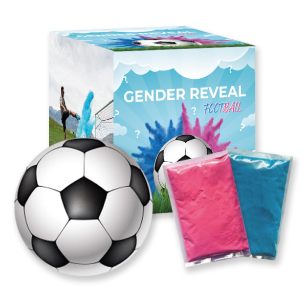 ballon foot gender reveal rose et bleu