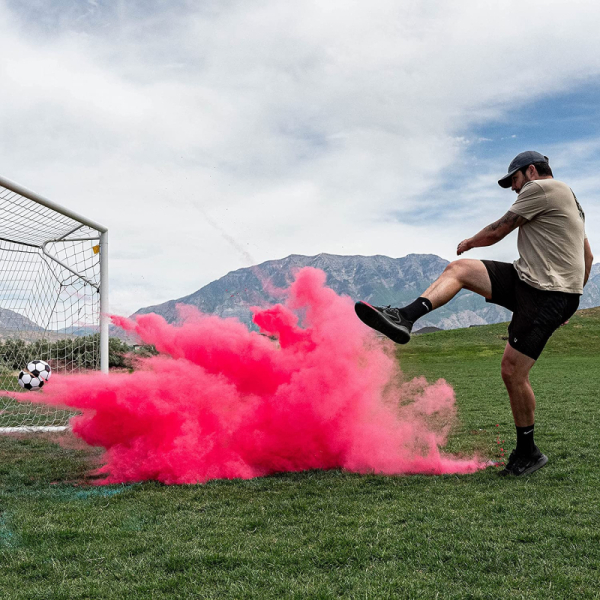 ballon foot gender reveal rose