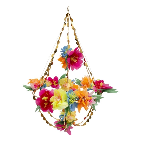 suspension fleur chandelier