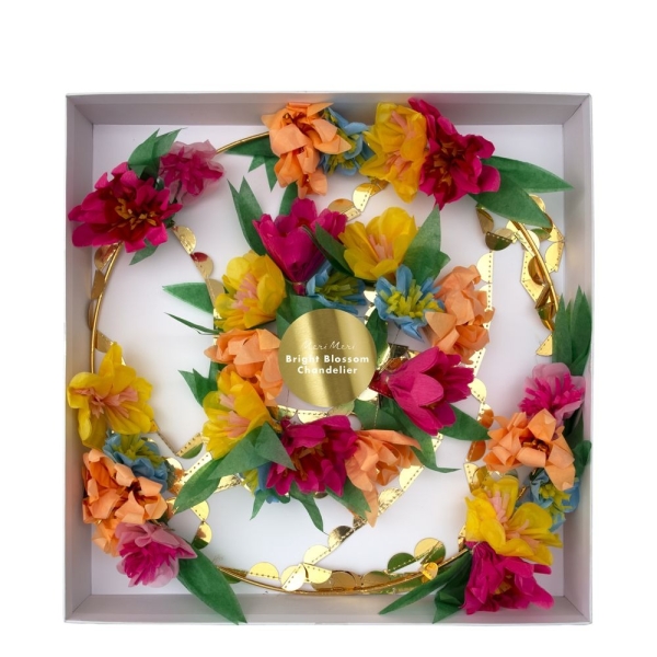Chandelier fleurie multicolore Chandelier fleurie multicolore