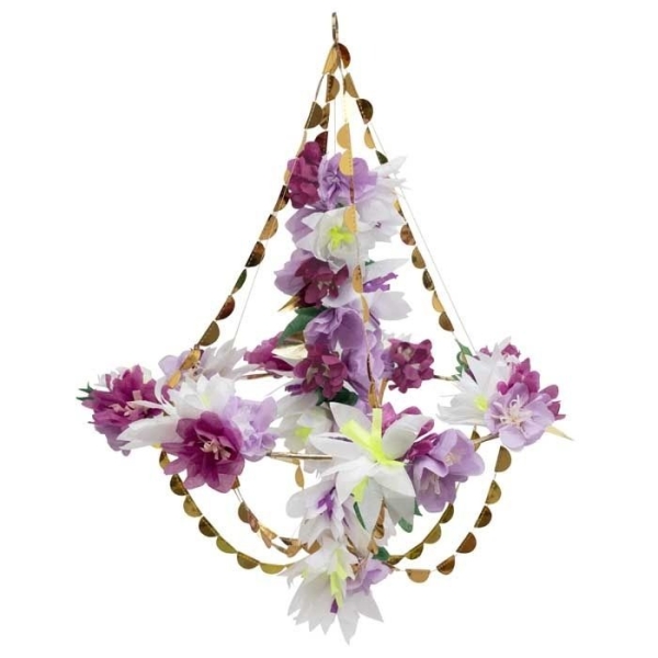 Chandelier fleurie violet Chandelier fleurie violet
