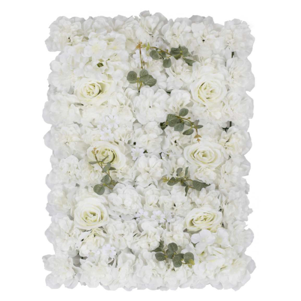 mur de fleur artificiel blanc