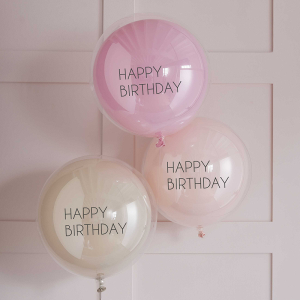 ballons anniversaire pastel