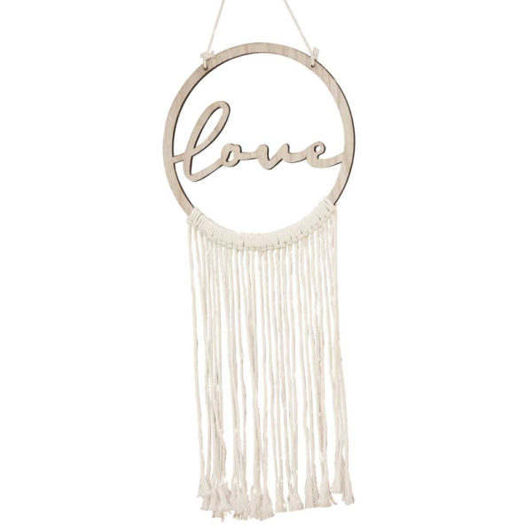 cerceau love suspendu macrame