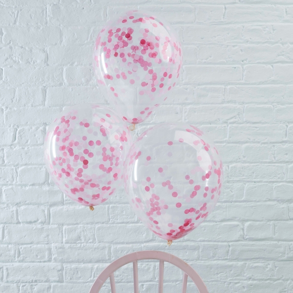 ballons confettis roses effets ballons confettis roses effets