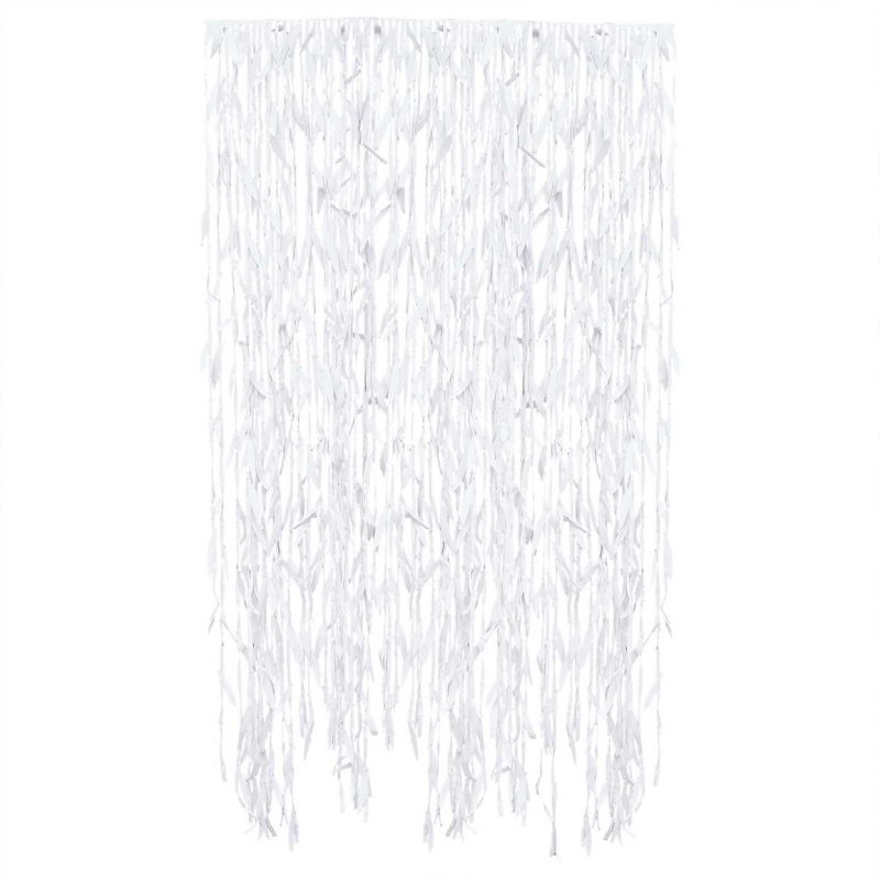 fond ruban feuilles blanches