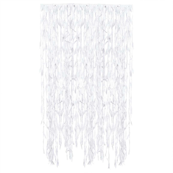 fond ruban feuilles blanches
