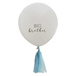 ballon blanc baby shower bleu