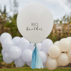 ballon blanc baby shower bleu