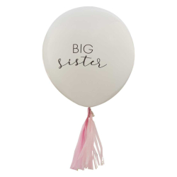 ballon baby shower blanc rose