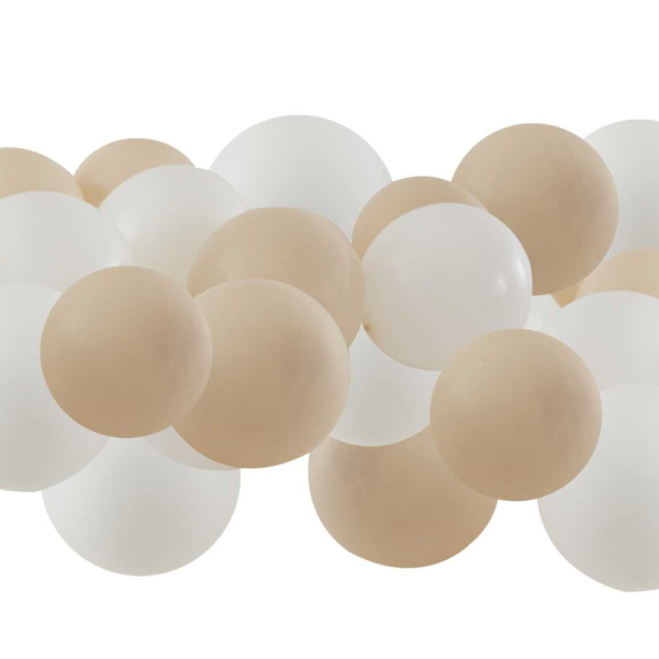 mini ballons nude et blanc