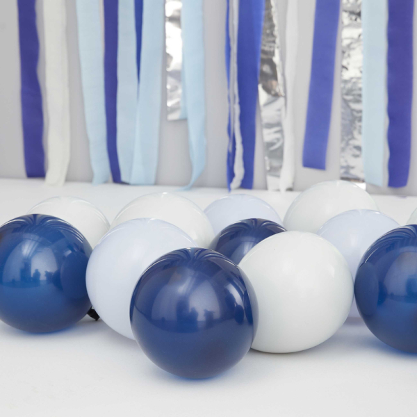 mini ballons marine bleu