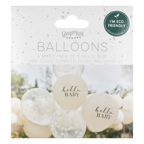 ballons baby shower nuage pack