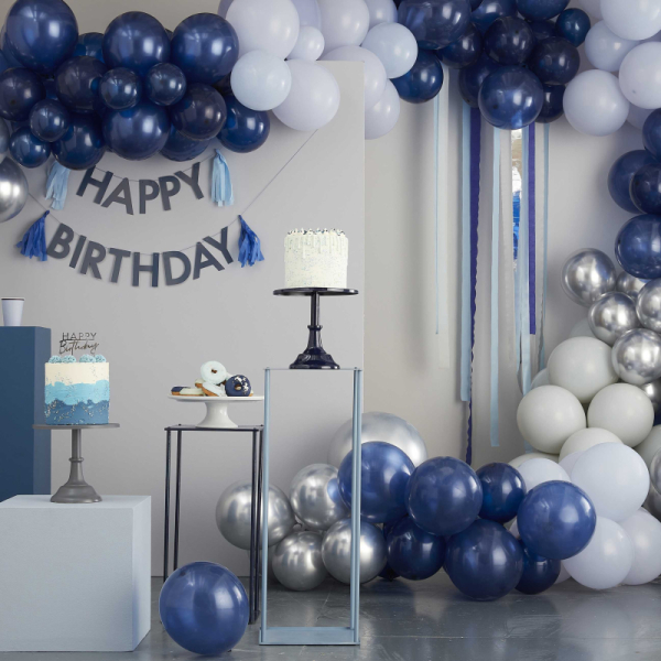 ballons bleus transparent