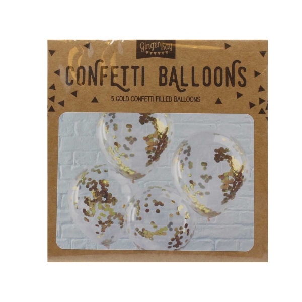 ballons confettis dores pack