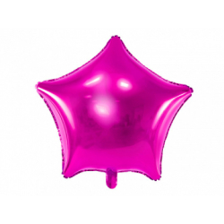 ballon etoile rose aluminium
