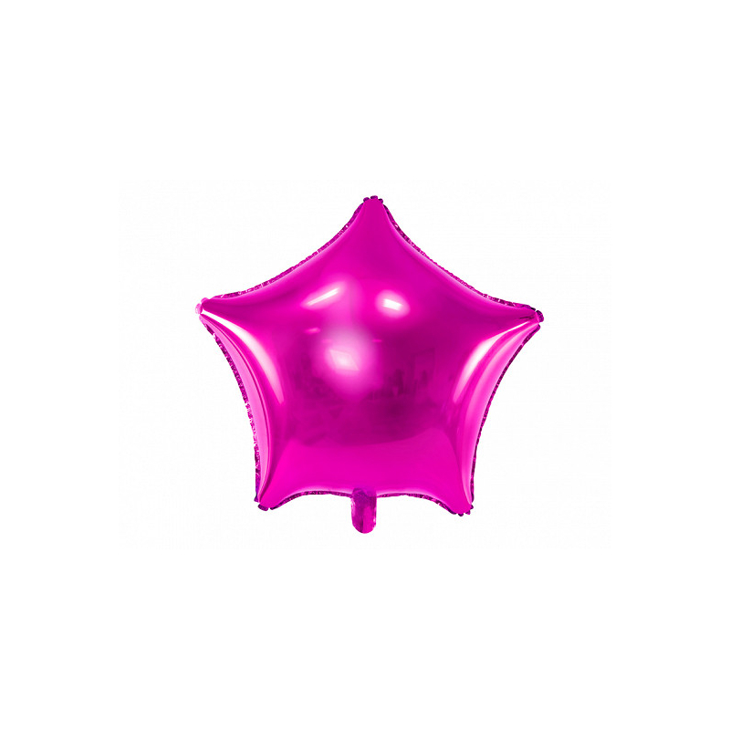 ballon etoile rose aluminium